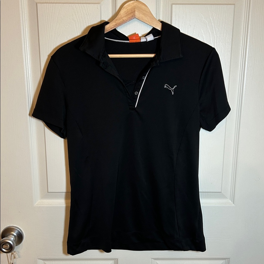Puma Golf Polo Shirt Womens L , Large Black Dry Cell Athletic